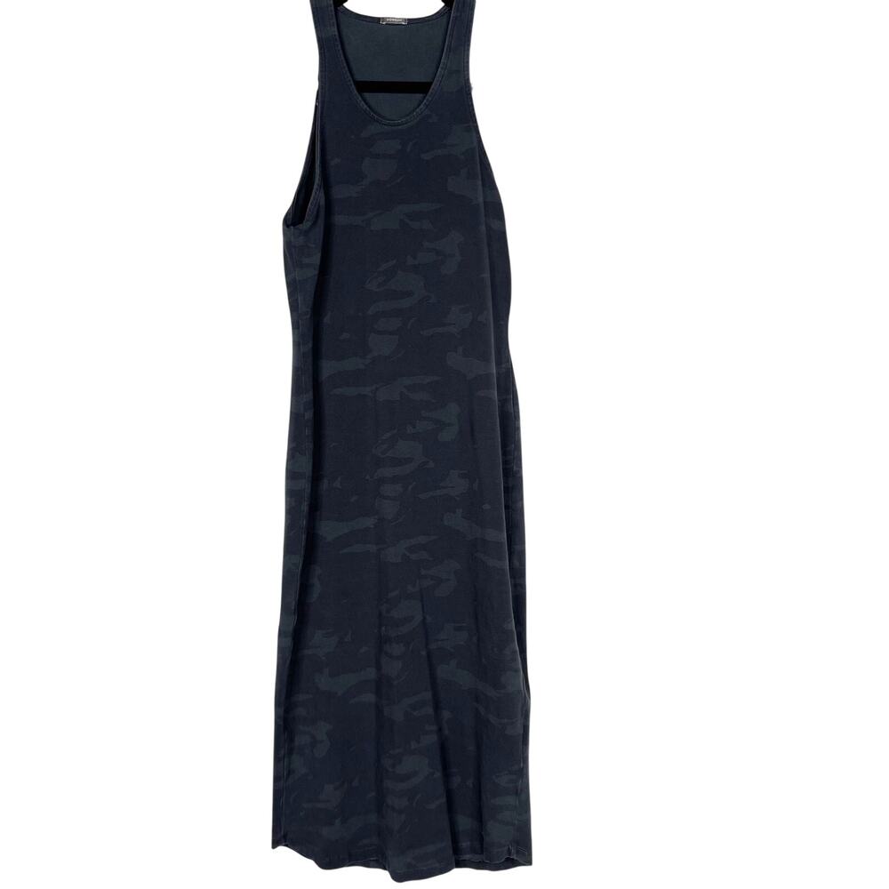 Monrow XSmall XS Vintage Black Camo Bodycon Sport Dress Midi Cotton Stretch